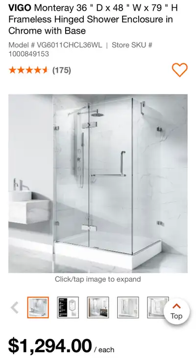 Vigo shower kit, View more