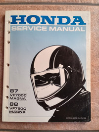Honda 1988 Super Magna Service Manual