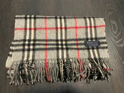 Classic Burberrys of London scarf. Made from 100% cashmere., View more