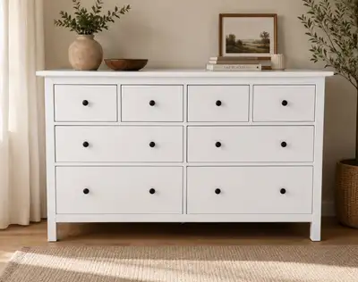 (Free Delivery) IKEA White Dresser • Commode Blanche, View more