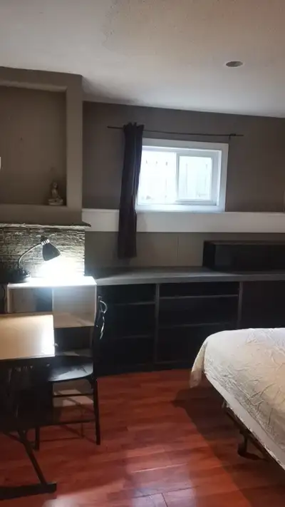 One of semi upstairs bedroom for rent, available from August 1 Close to U of R, 16 mins walking dist...