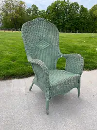 Antique Rattan / Wicker Garden Chair