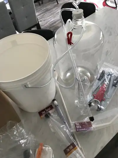 Complete wine making kit. Like new, only made one wine kit but due to health reasons cannot drink al...