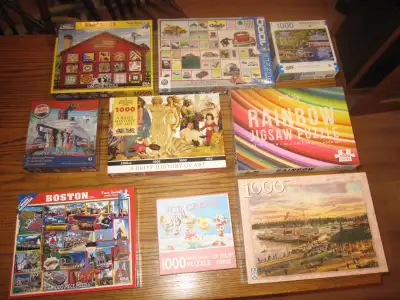 53 JIGSAW PUZZLES USED 1000 PC, View more