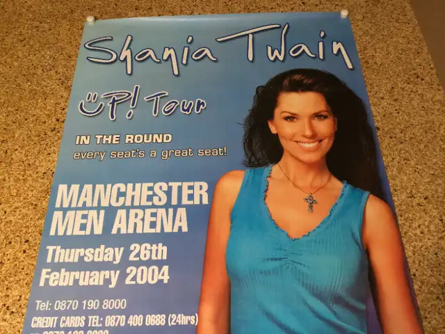 Shania Twain Manchester England 40"x60" Poster for UP! Tour-2004 in Arts & Collectibles in City of Toronto - Image 4