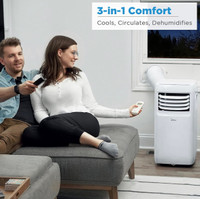NEW- Midea 8,000 BTU Portable Air Conditioner, 3-in-1 Comfort