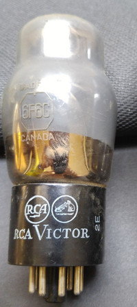 RCA Victor 6F6G 8 pin octal pentode radio  / TV power tube
