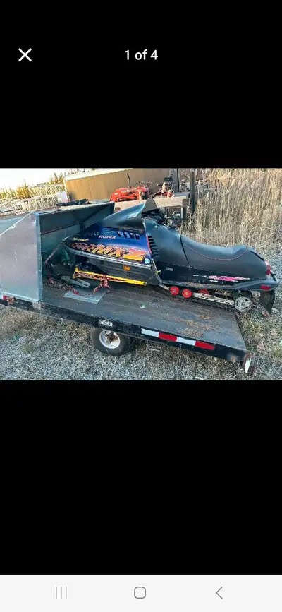 Skidoo with Trailer and 2 Helmets, View more