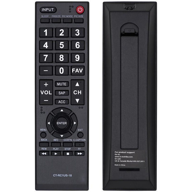 TOSHIBA TV REMOTE CONTROL ONLY 19.99@ ANGEL ELECTRONICS in Other in Mississauga / Peel Region