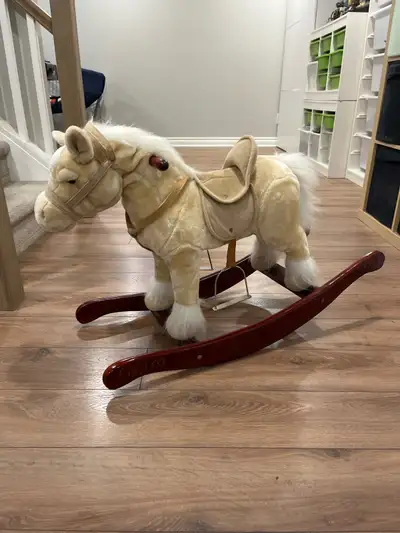 Plush rocking horse