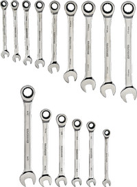 MAXIMUM Professional  SAE & Metric Ratchet Wrench Set 15pcs