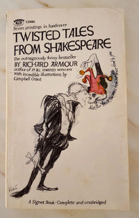TWISTED TALES FROM SHAKESPEARE by Richard Armour, 4th print 1966