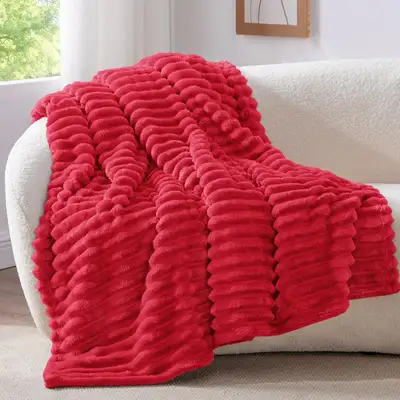 BEDELITE Fuzzy Twin Blanket - Red, View more