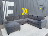 Free delivery  Grey Sectional U shape sectional sofa couch ️ 