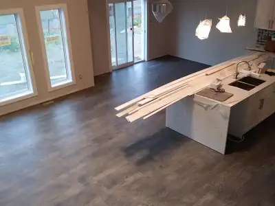 LAMINATE FLOORING INSTALLATION + BASEBOARDS & TRIM –, View more
