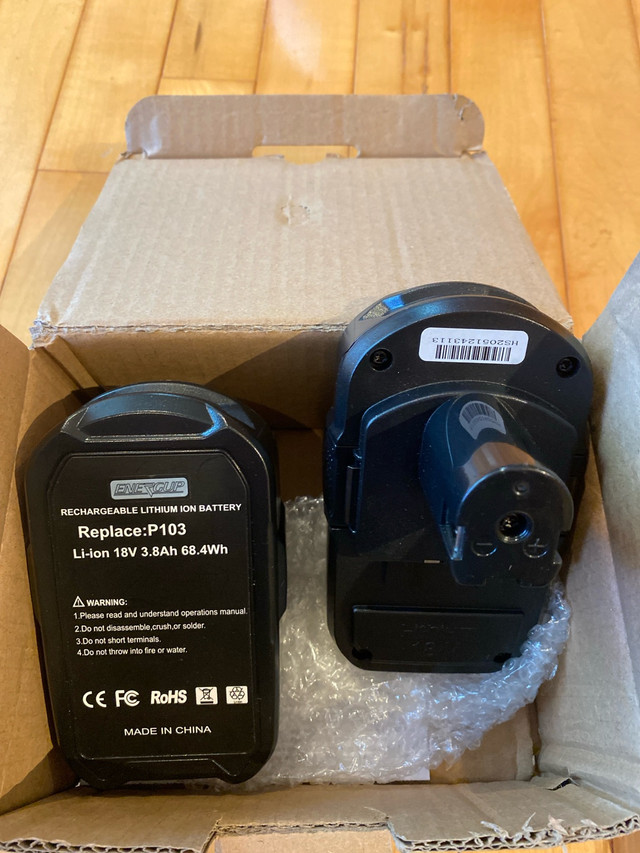 2 Riobi 18v battery replacements in Power Tools in Windsor Region