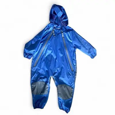 (24m) RainSuit [Cloudveil] unisex play-suit, blue & charcoal, View more