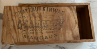 French wine vineyard wood box