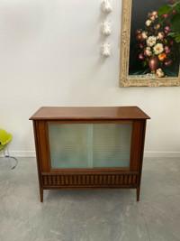 1965 Solid Wood Tremblant TV made into a Home Bar Liquor Cabinet