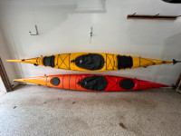 Two Boreal Design Expedition Kayaks with Extra Gear