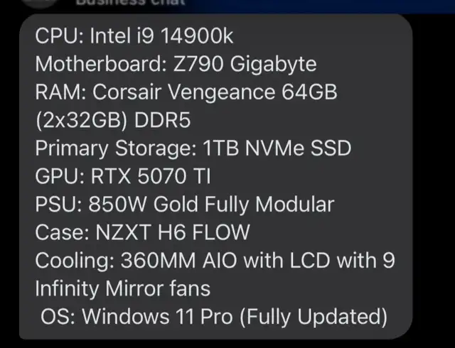 New Gaming PC setup, asus 5070 ti. 64 gigs ram in PC Games in St. Catharines - Image 3