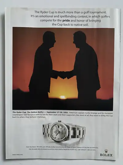 ‘02 Rolex Day-Date Watch Original Ad, View more