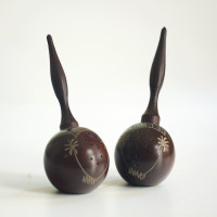 vintage salt and pepper shakers - maracas