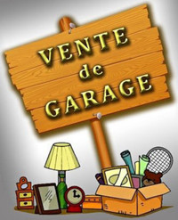 Vente de Garage / Yard Sale -  4 et 5 mai / 4th & 5th of May