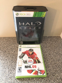 Xbox 360 Games NHL 09 / HALO REACH Ltd case