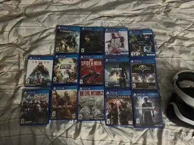 PS4 Pro with PSVR (and all games pictured), View more