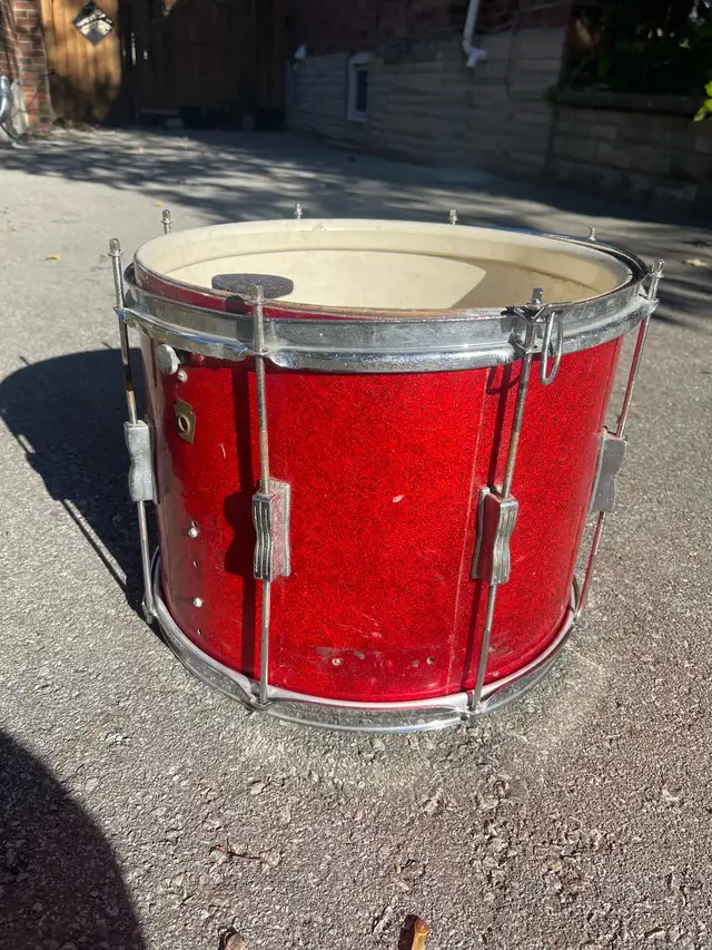 Early1960s Ludwig 12x15 Red Sparkle Marching Snare – Pre-Serial | Drums ...