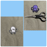 “Purple Octopus” – Iron-On Clothes Patch