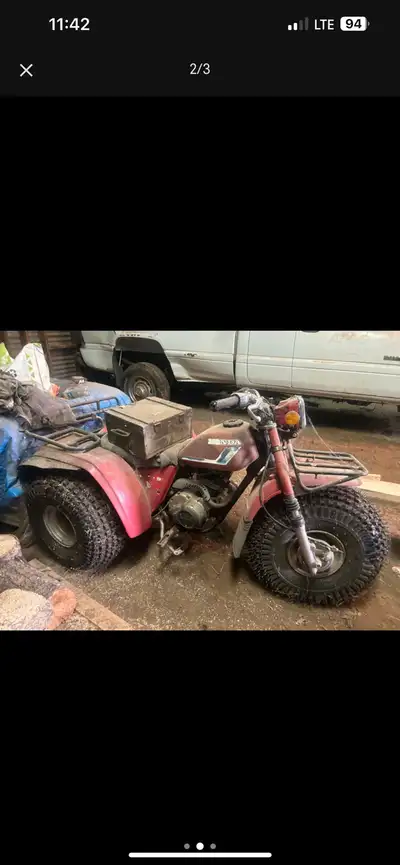Selling my 1984 Honda Trike 200m has some wear and tear, which is to be expected for a vehicle of th...