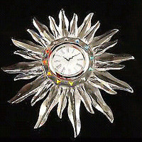 SWAROVSKI CRYSTAL Solaris TABLE CLOCK - Mint Condition!!!