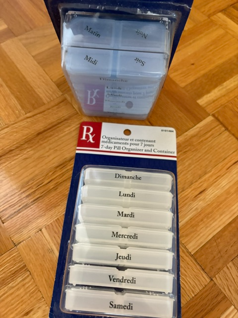 Set of 2 Pill Organizers / Set of 2 Weekly Pill Planners