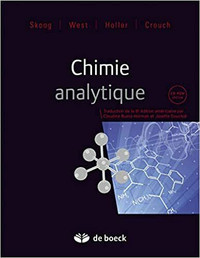 Chimie analytique, traduction 8e édition américaine Skoog, West