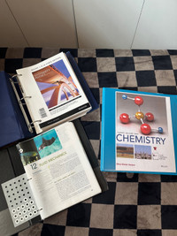 CHM 1311 Principles of Chemistry and PHY 1321 textbooks 