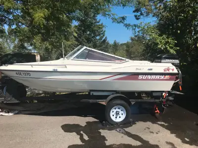 $5500 obo 14 1/2 foot Sunray Strike One (1989) bow rider. Made in Canada. Comes with 75 hp Tracker m...