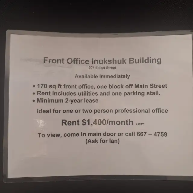 Office space for lease in Commercial & Office Space for Rent in Whitehorse - Image 4
