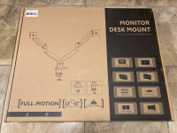 Dual monitor desk mount