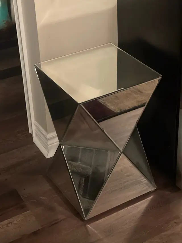 Mirrored Abstract Geometric Accent Table in Other Tables in Oshawa / Durham Region - Image 2