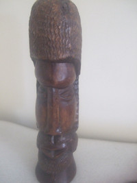 vintage carved wood statue