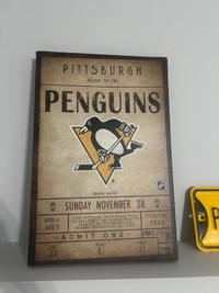 Pittsburgh Penguins wall sign 