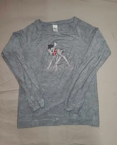 Disney LC Lauren Conrad BAMBI Gray Rayon Shirt Womens Small, View more