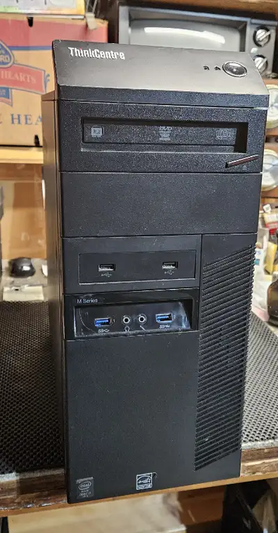 LENOVO M93p Tower  i7-4770-256GB SSD 3.9Ghz 8GB Win 10 Pro, View more