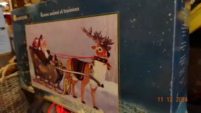 Anmated set,Santa and  reindeer set, mint,  used once ,all origi, View more