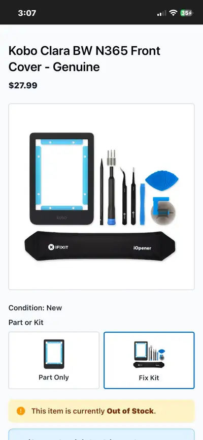 BNIB: Kobo Clara Front Cover Repair Kit, View more