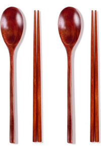 New Woden Spoon Chopsticks Sets dinnerware Combinations 2pcs