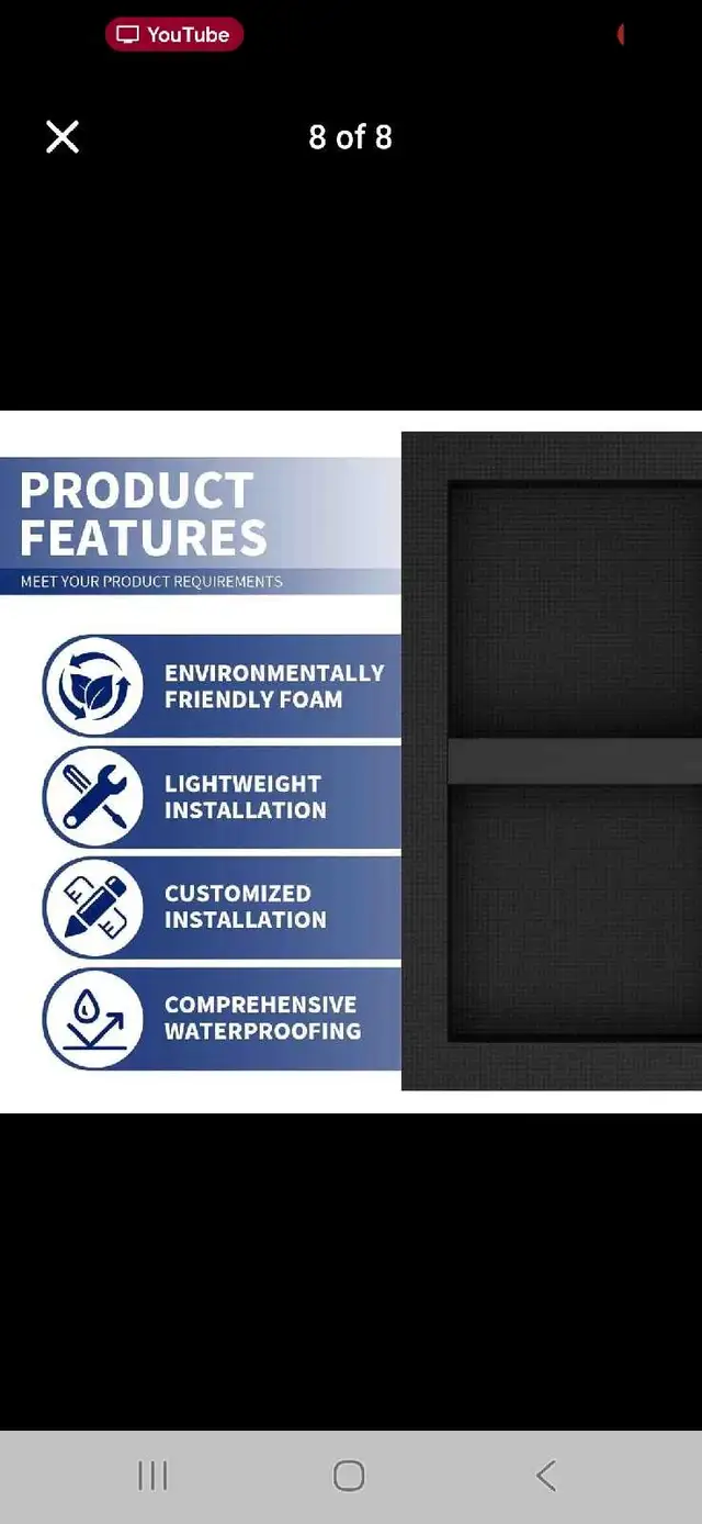 Waterproof Built-In Shower Niche with Adjustable Shelf — 306×608 in Plumbing, Sinks, Toilets & Showers in City of Montréal - Image 9