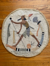 Egyptian Art - set of 2, hand stitched